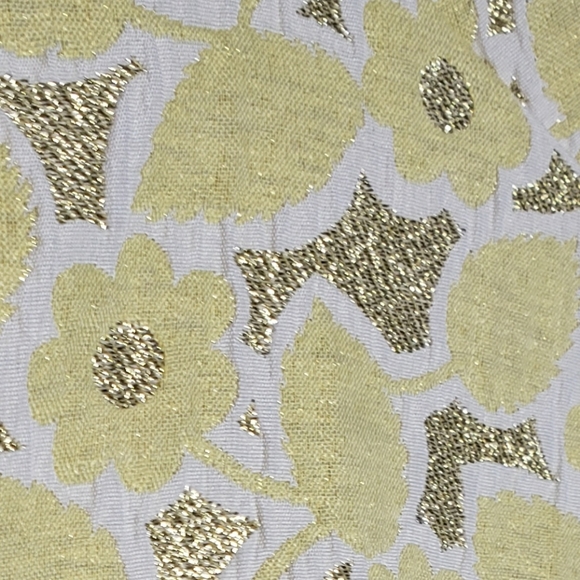 Vera Wang Dress Yellow Gold 4 Shift Brocade Mod - Picture 4 of 11